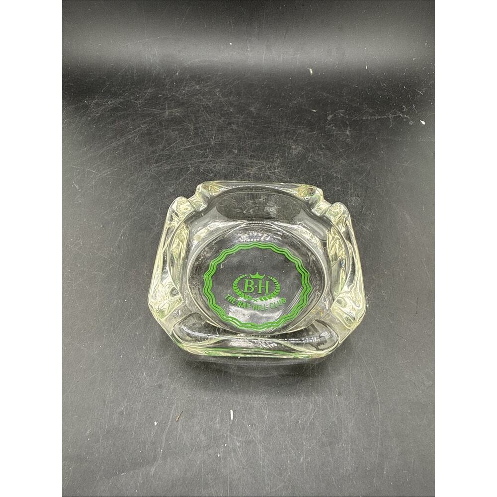Vintage Bay Hill Club Glass Ashtray Arnold Palmer Golf Orlando Florida B.H.